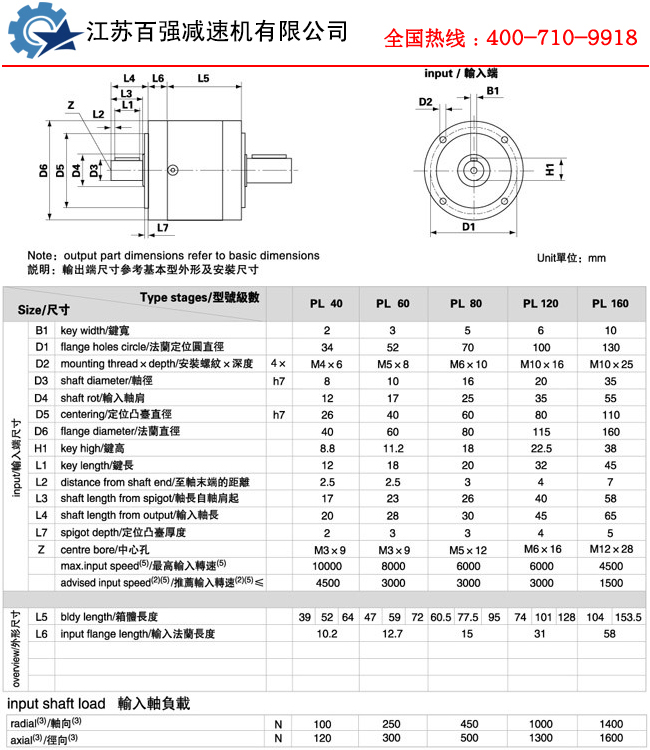 PL系列精密行星减速机